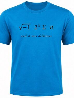3/$20 “I ate some pie, and it was delicious” Gildan Blue Math Graphic Unisex Tee